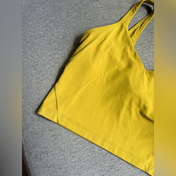 Lululemon Align Crop Tank Top Yellow Olive Size 6 - Picture 4 of 6